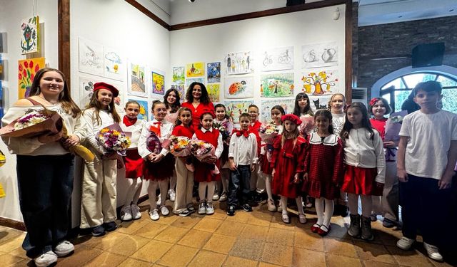 “Küçük Ressamlar Büyük Hayaller” sergisi yoğun ilgi görüyor