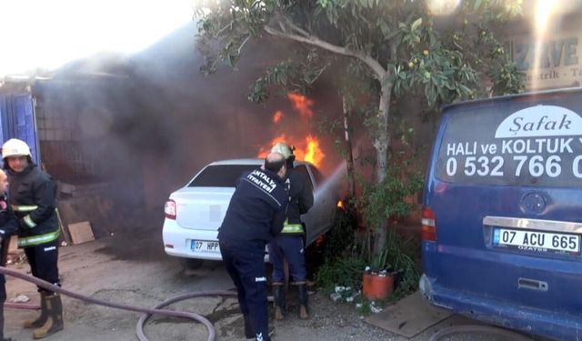 15 gün önce taşıdığı işyeri gözlerinin önünde küle döndü!