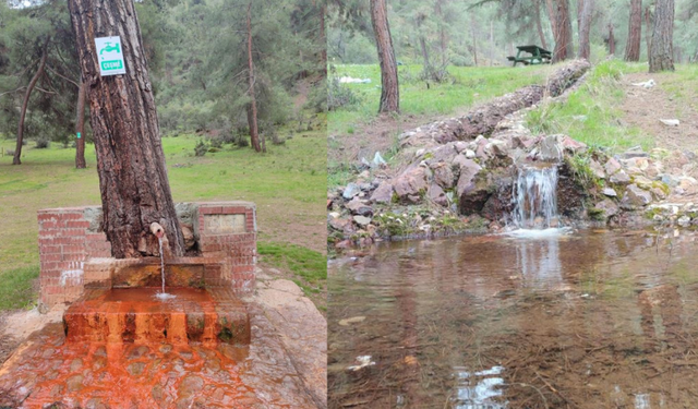 Eskişehir’de maden suyu içmek isteyen vatandaşlar o çeşmeye geliyor