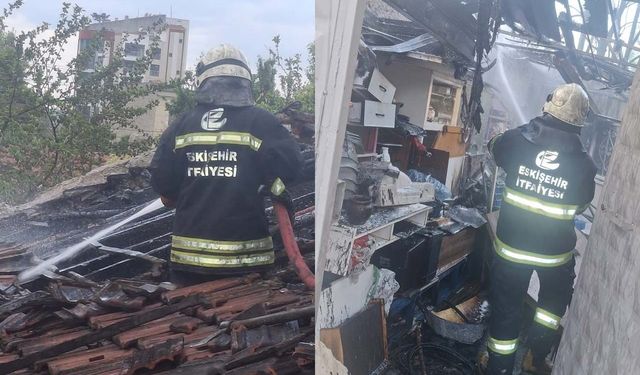 Eskişehir'de müstakil evde korkutan yangın