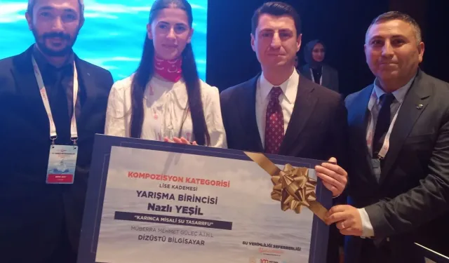 Eskişehirli Nazlı Yeşil, 75 bin eser arasında Türkiye birincisi oldu