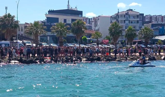 Denizde boğulma tehlikesi geçiren kişi hastaneye kaldırıldı