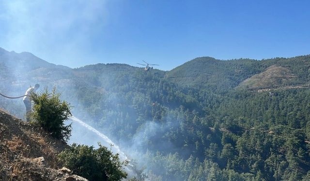 Alanya’da orman yangını sebebiyle 45 ev tedbir amaçlı tahliye edildi