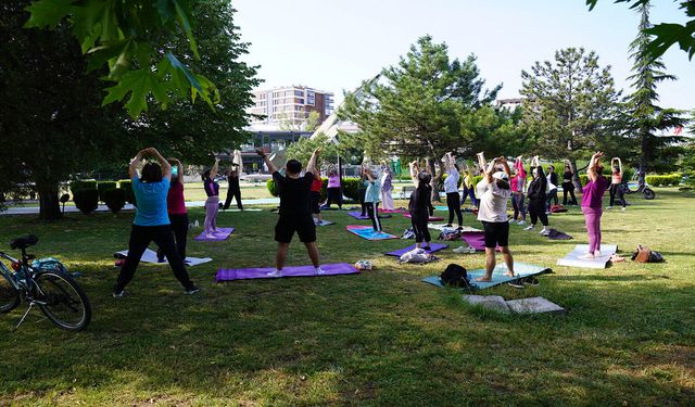 Tepebaşı'nda sabah sporları başladı