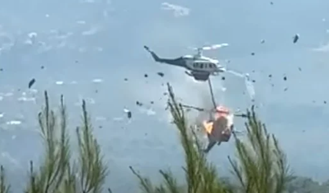 Yunanistan'da yangın söndürme helikopterleri çarpıştı: Arama kurtarma çalışmaları sürüyor