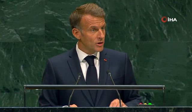 Macron: "Gazze karşısında eylemsiz kalmaya devam edersek ne gibi bir güvenilirliğimiz olabilir?"