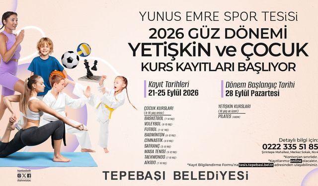 Tepebaşı’nda çocuklar için spor kursları başlıyor: Kayıt tarihleri belli oldu