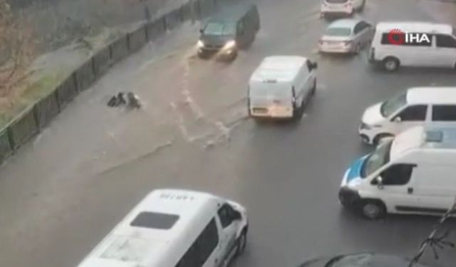Esenyurt’ta suya kapılan kadın metrelerce sürüklendi