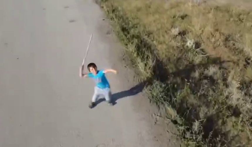 Bir çocuğun drone ile sınavı