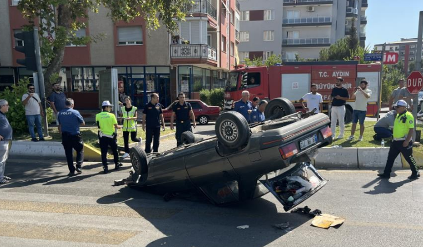 Otomobil takla attı: 2 kişi yaralandı