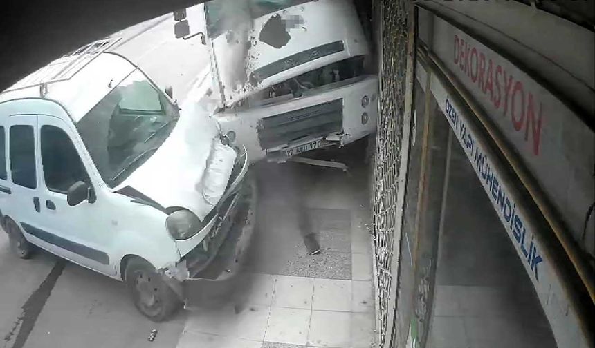 Freni boşalan arazöz ortalığı savaş alanına çevirdi: O anlar kamerada
