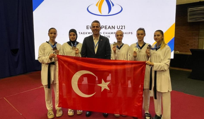 Avrupa Ümitler Taekwondo Şampiyonası'nda 5 madalya