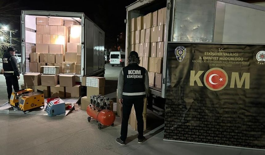 Eskişehir’de kaçak tütün operasyonu: 5,8 milyon makaron ele geçirildi