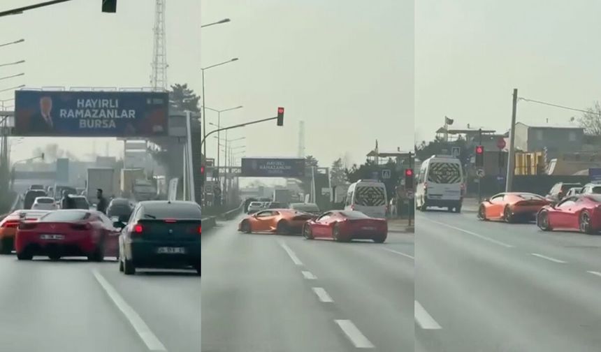 Bursa’da Lamborghini ve Ferrari sürücülerine 100 bin TL ceza