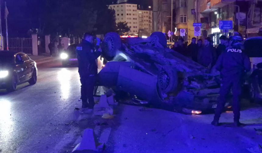 Eskişehir’de otomobil takla attı: 1 yaralı