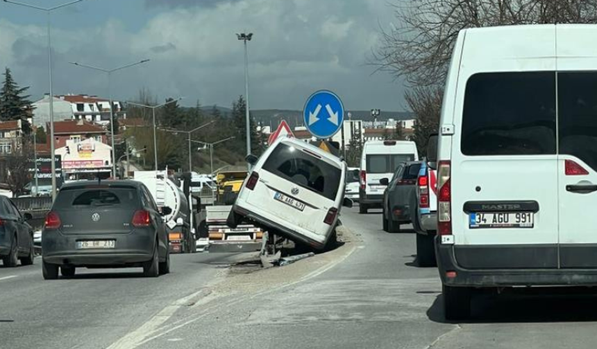 Eskişehir’de çevre yolunda korkutan kaza