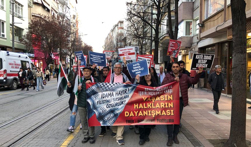 Eskişehir’de Filistin yürüyüşü: Bu yasa insanlık suçudur