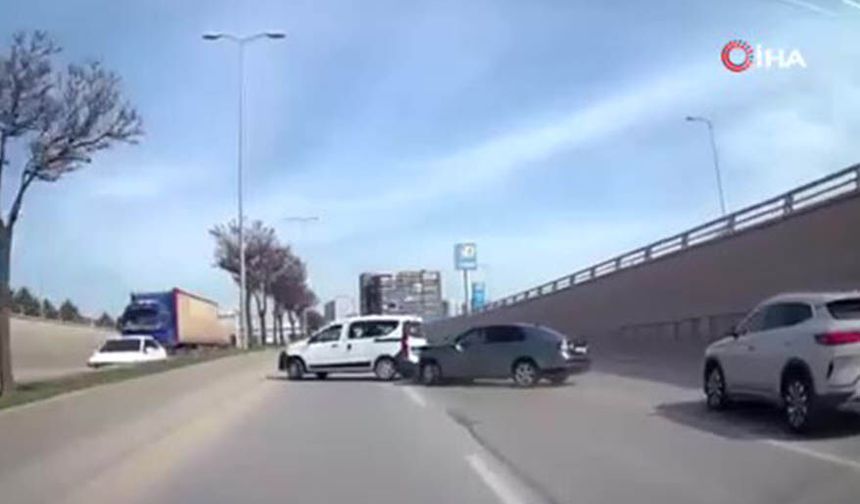 Makas atarken kazaya sebep oldu... O anlar kamerada