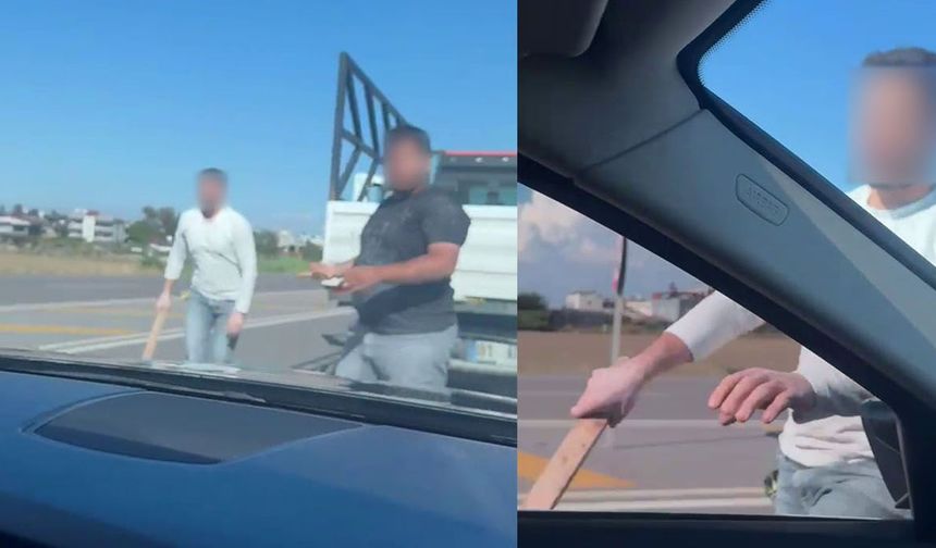 Yol verme tartışmasında sopalı saldırıdan kaçarak kurtuldular