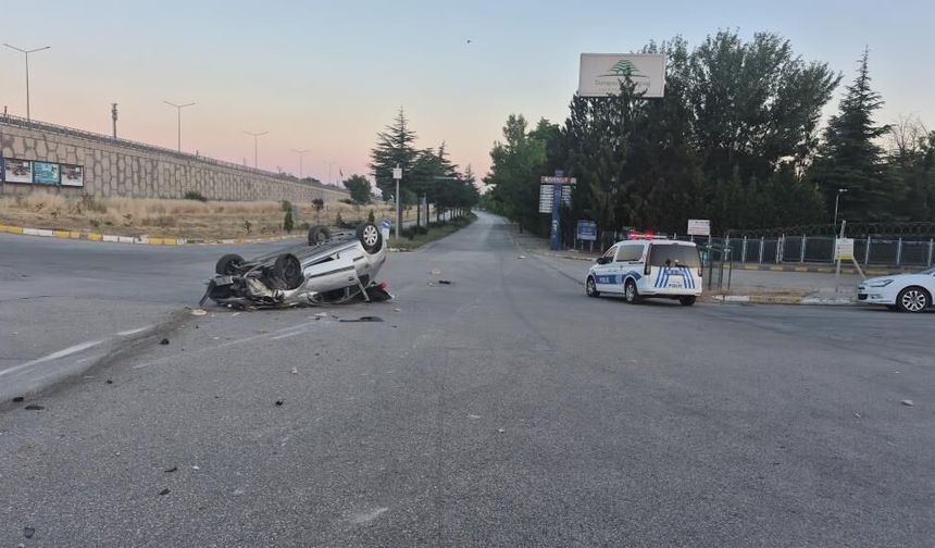 Eskişehir'de kontrolden çıkan otomobil takla attı: 1 yaralı