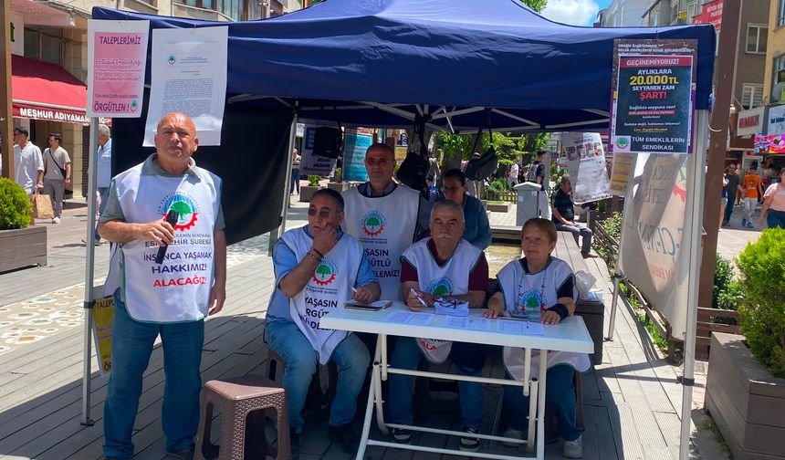 Eskişehir’de emeklilerin imza kampanyası devam ediyor