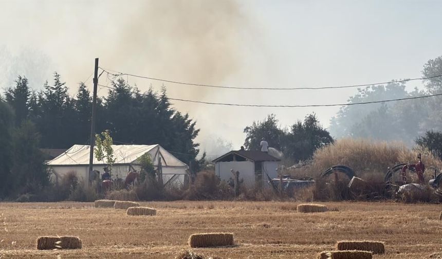 Eskişehir'de anız yangını: Alevler milyar dolarlık fabrikaya 200 metre kala durduruldu