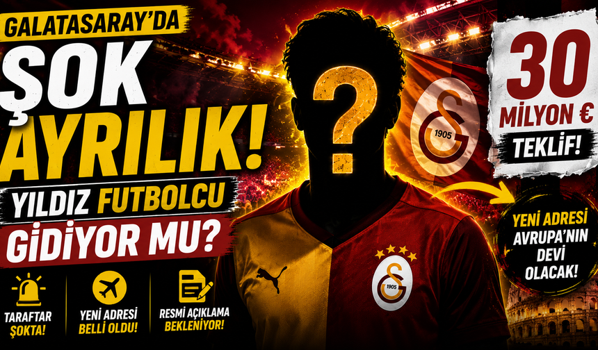 Galatasaray’da Şok Ayrılık! Yıldız Futbolcunun Yeni Adresi Netleşiyor