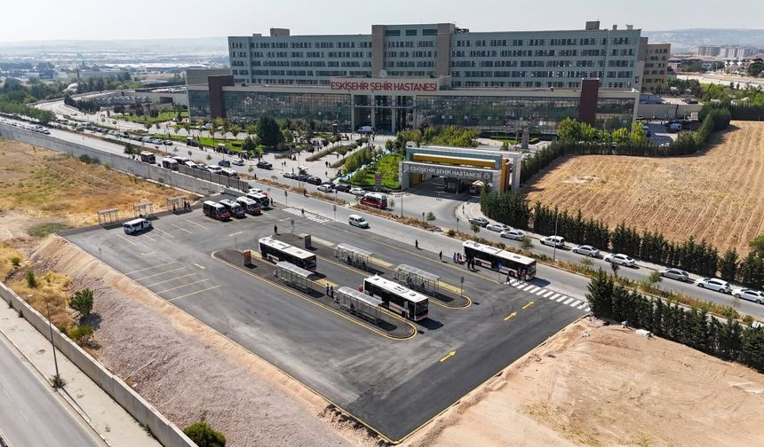 Eskişehir Şehir Hastanesi önünde toplu ulaşım düzenlemesi tamamlandı