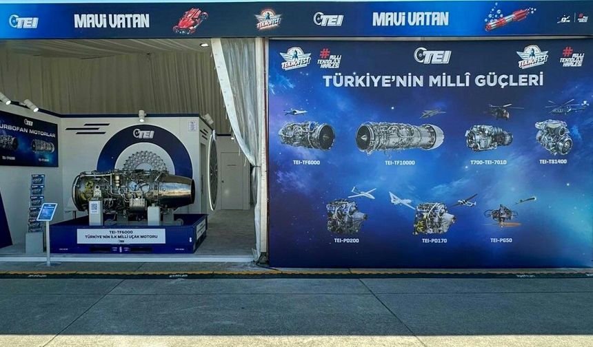TEI, millî motorları ve üretim kabiliyetleriyle TEKNOFEST Mavi Vatan'da