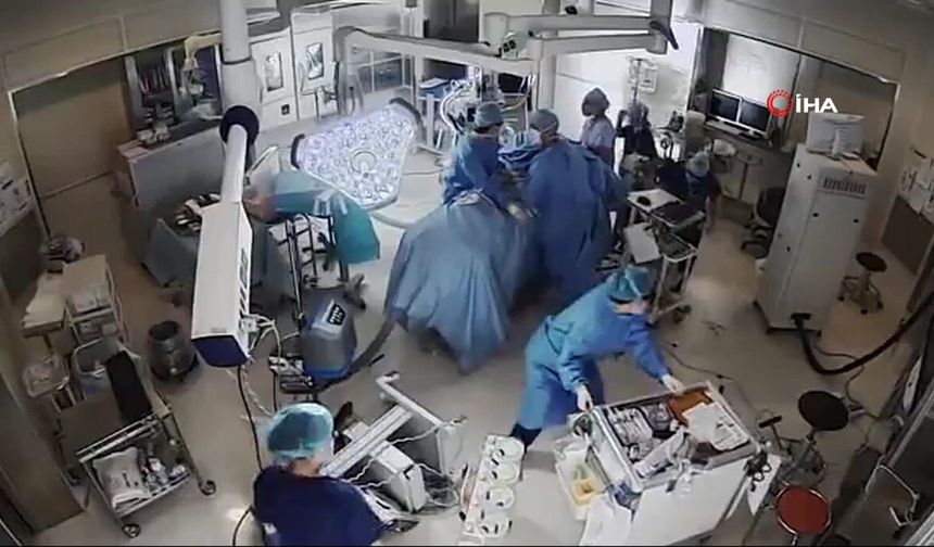Japonya’daki depremde ameliyat masasındaki hastanın korunduğu anlar ortaya çıktı