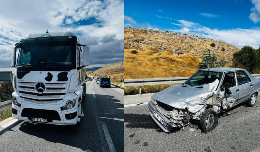 Eskişehir yolunda kontrolden çıkan kamyon karşı şeride geçti: 1 yaralı