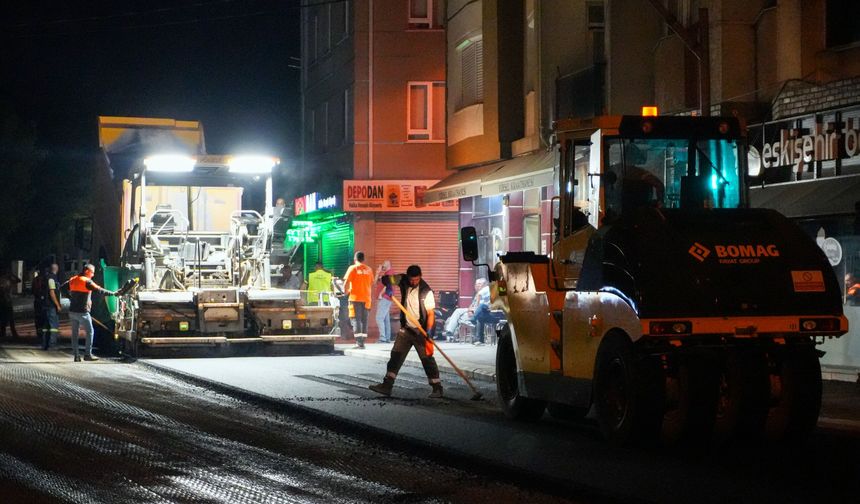 Eskişehir Büyükşehir ekipleri sabahın ilk ışıklarına kadar çalıştı