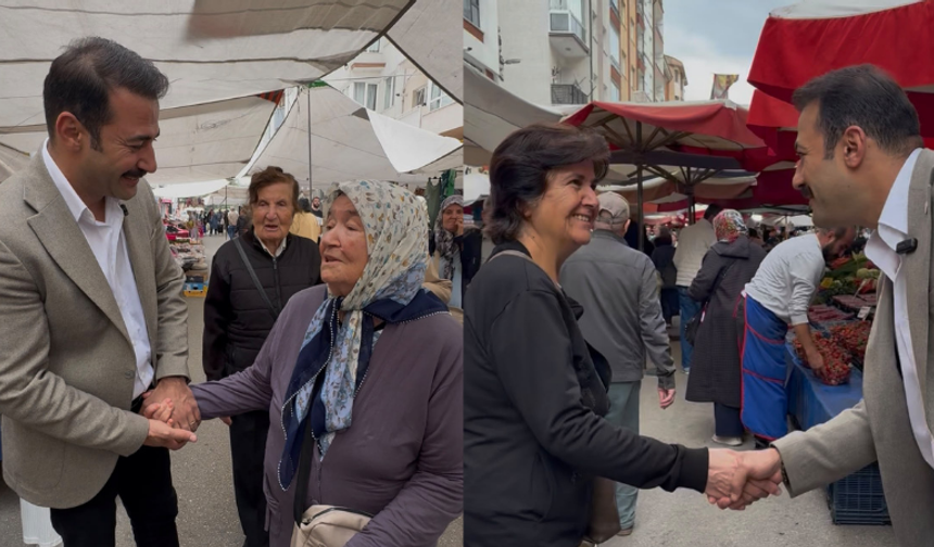 YENİ Parti İl Başkanı Yalaz, Kırmızıtoprak Pazarı’nda esnafın sorunlarını dinledi