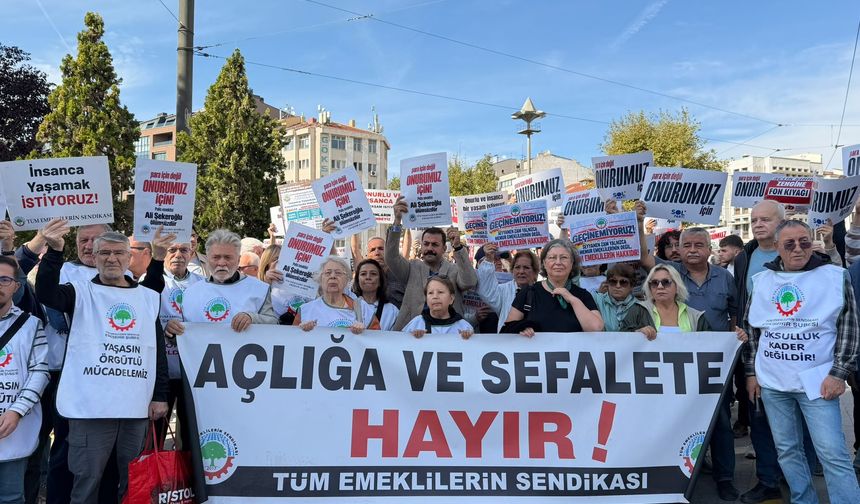Eskişehir’de emekliler Ali Şekeroğlu için yürüdü: "Bu ölüme neden olan yoksulluğu protesto ediyoruz"