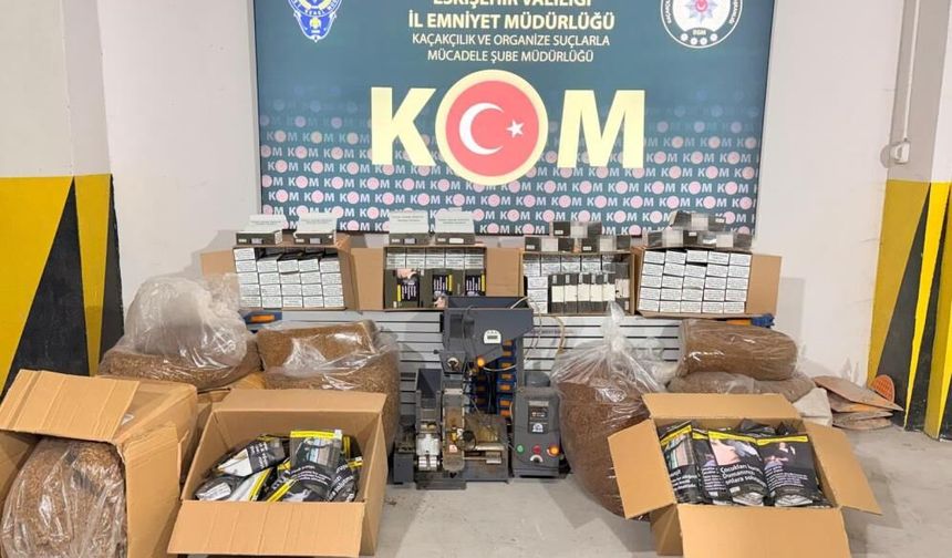 Eskişehir'de kaçak tütün ve alkol operasyonu