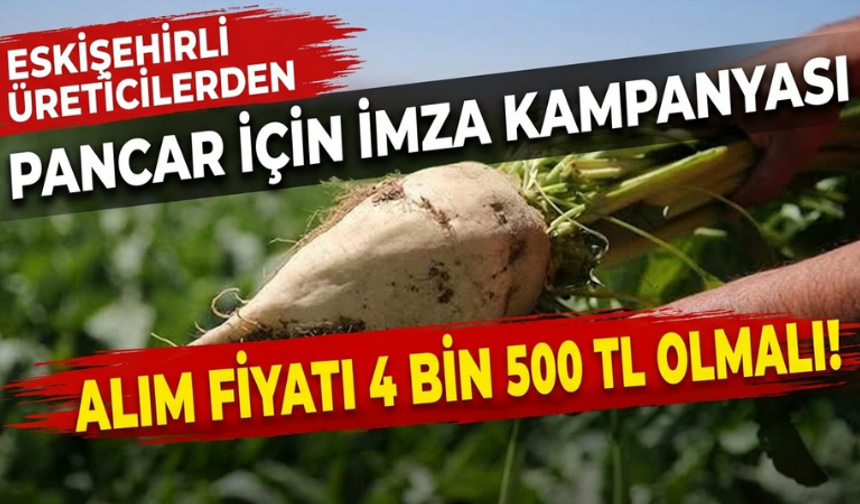 Eskişehirli pancar üreticilerinden imza kampanyası: Alım fiyatı 4 bin 500 TL olmalı!