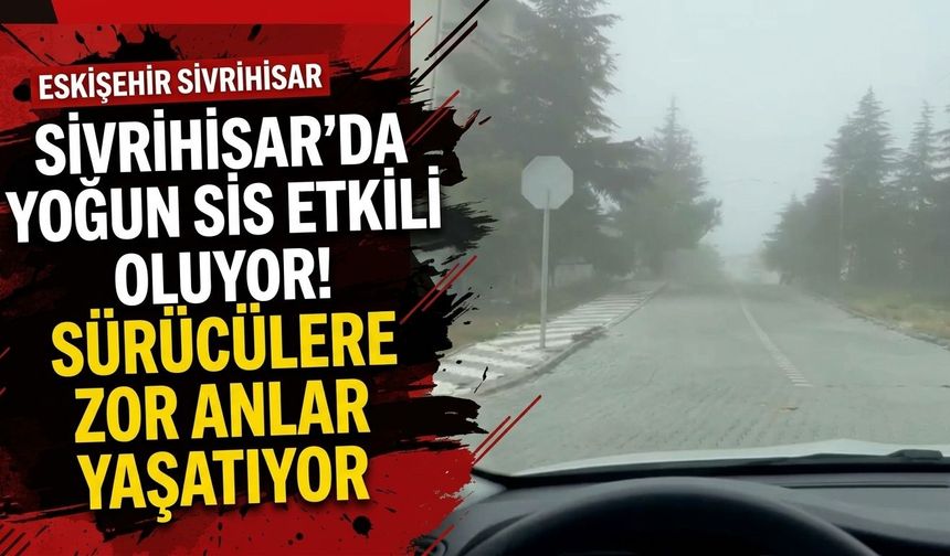 Eskişehir’in bu ilçesinde yoğun sis etkili oluyor