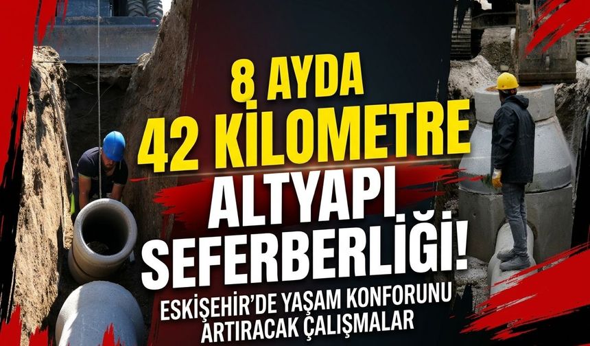 Eskişehir’de 8 ayda 42 kilometrelik altyapı çalışması yapıldı