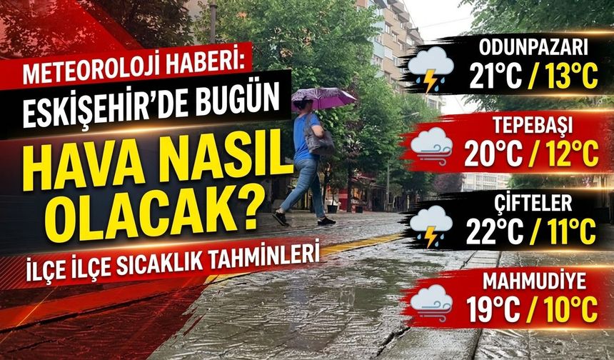 Eskişehir'de bugün hava nasıl olacak? İlçe ilçe sıcaklıklar