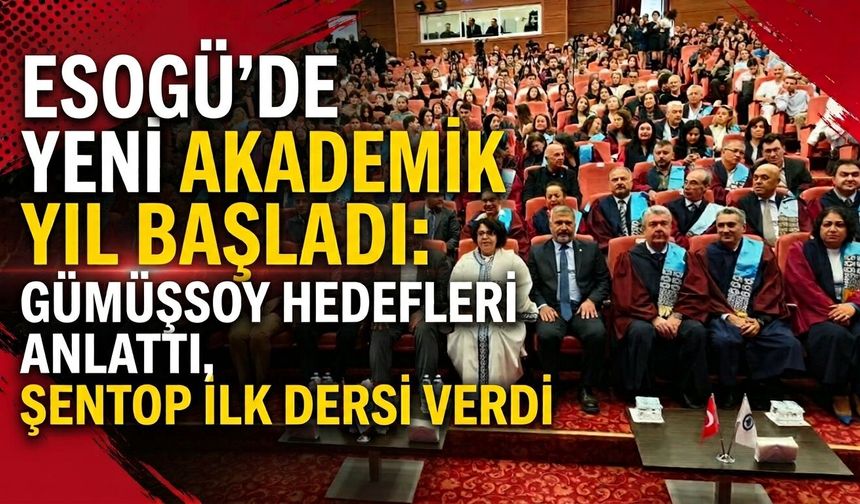 ESOGÜ’de yeni akademik yıl başladı: Gümüşsoy hedefleri anlattı, Şentop ilk dersi verdi